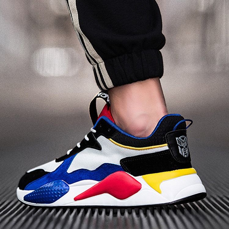 Pu Color Block Sneakers Til Menn