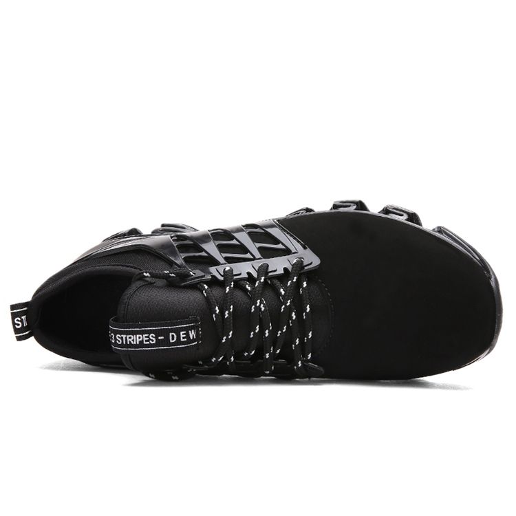 Pu Lace-up Round Toe Menns Løpesko