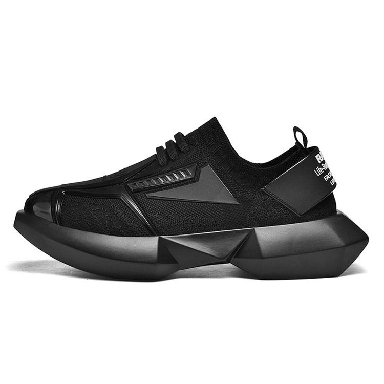 Round Toe Low-cut Upper Snøring Herre Mesh Sneakers