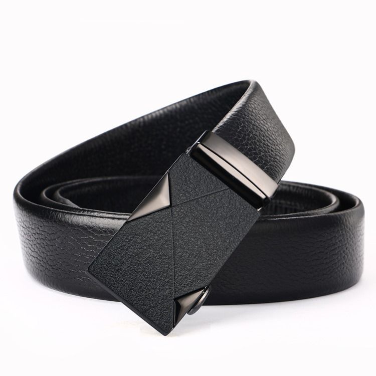 Leather Block Men Belt