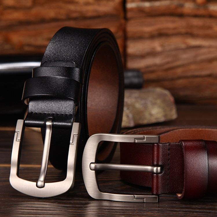 Menns Lærstiftspenne Casual Alloy Belt