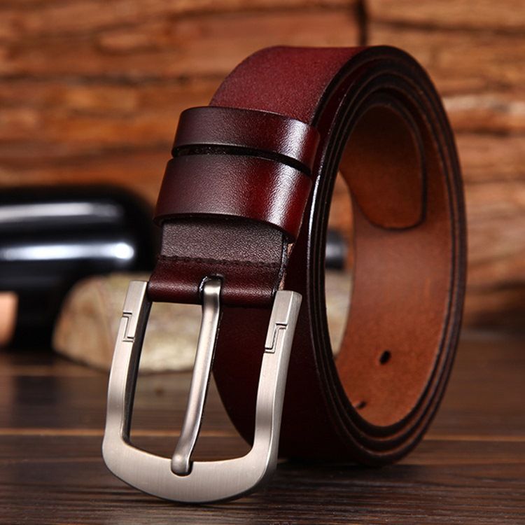 Menns Lærstiftspenne Casual Alloy Belt