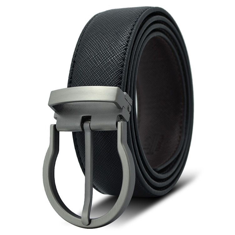 Pin Buckle Leather Belt For Menn