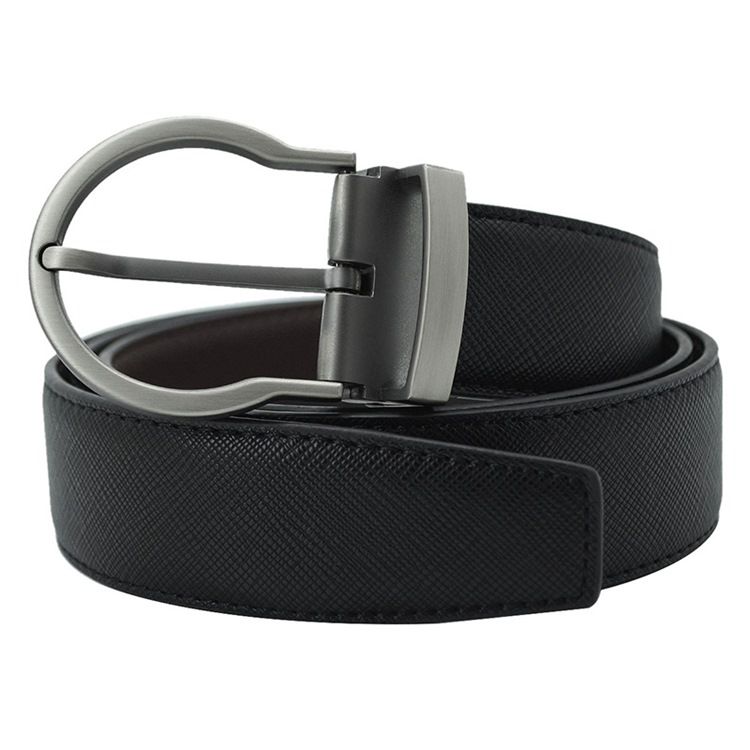 Pin Buckle Leather Belt For Menn