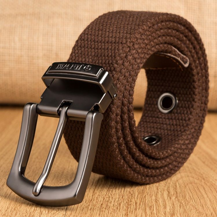 Pin Buckle Woven Strap Herre Belt