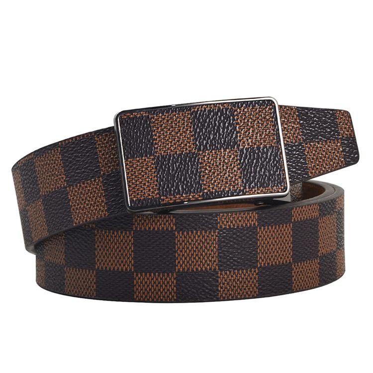 Plaid Patterns Automatic Buckle Herre Belt