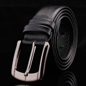 Top Leather Pin Buckle Bussiness Men Belt