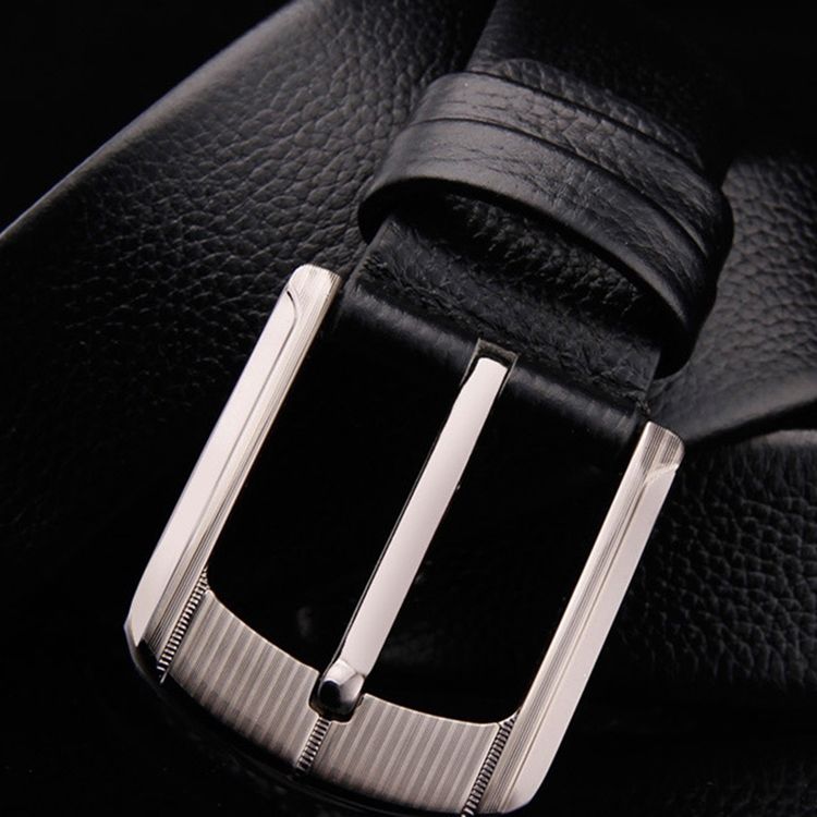 Top Leather Pin Buckle Bussiness Men Belt