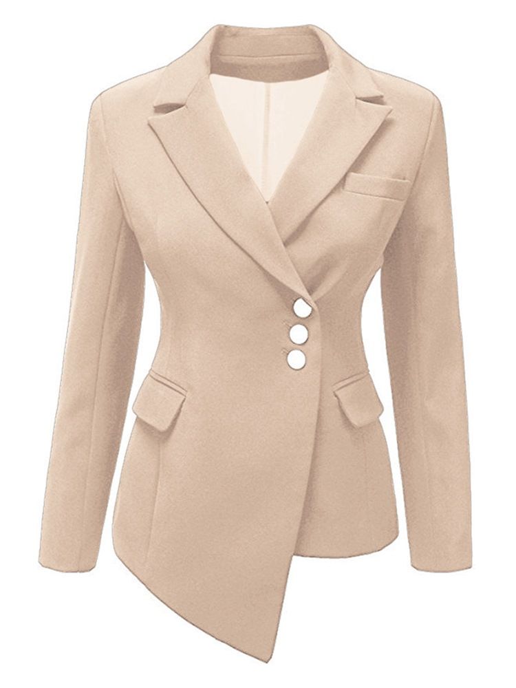 Asymmetrisk Blazer For Vanlig Revers