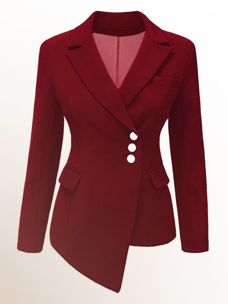 Asymmetrisk Blazer For Vanlig Revers