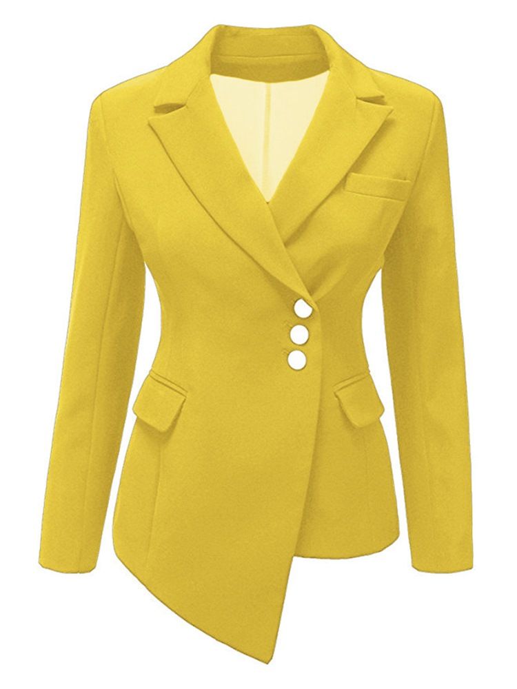 Asymmetrisk Blazer For Vanlig Revers