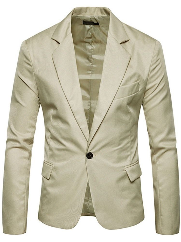 Button Casual One Button Menns Fritidsblazer