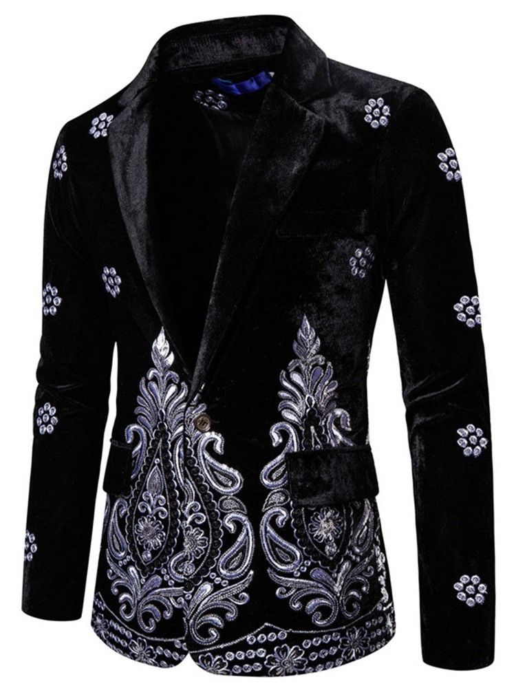 Casual Slim Brodery Leisure Blazer For Menn