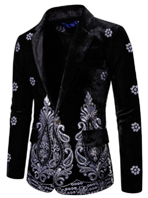 Casual Slim Brodery Leisure Blazer For Menn