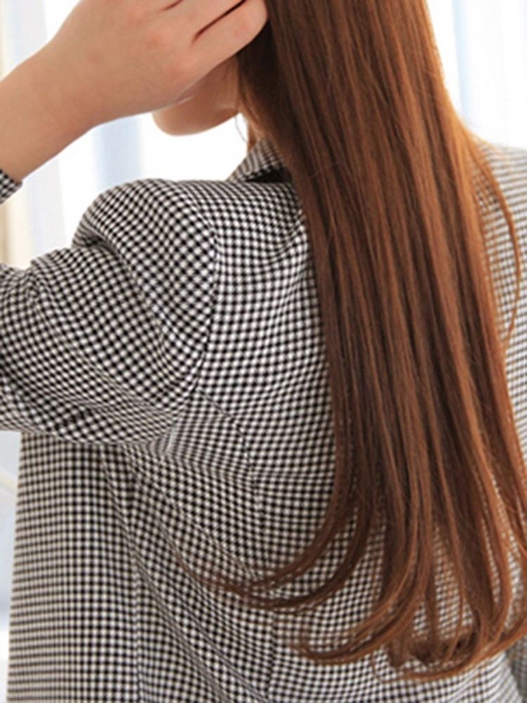 Houndstooth Blazer Womens Slim Houndstooth One Button Dame Blazer