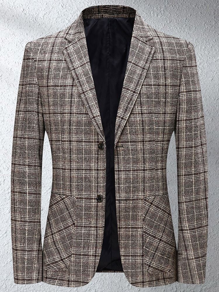 Notched Lapel Casual Men Slim Leisure Blazer