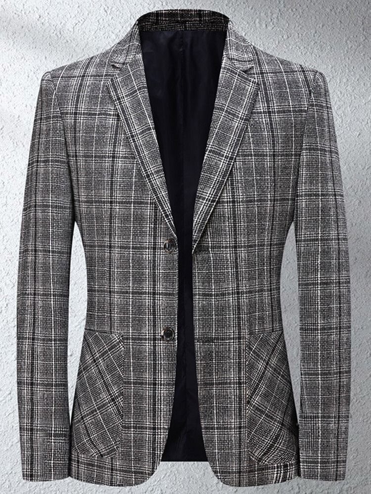 Notched Lapel Casual Men Slim Leisure Blazer