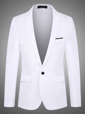 Notched Lapel Ol Button Fritidsblazer For Menn