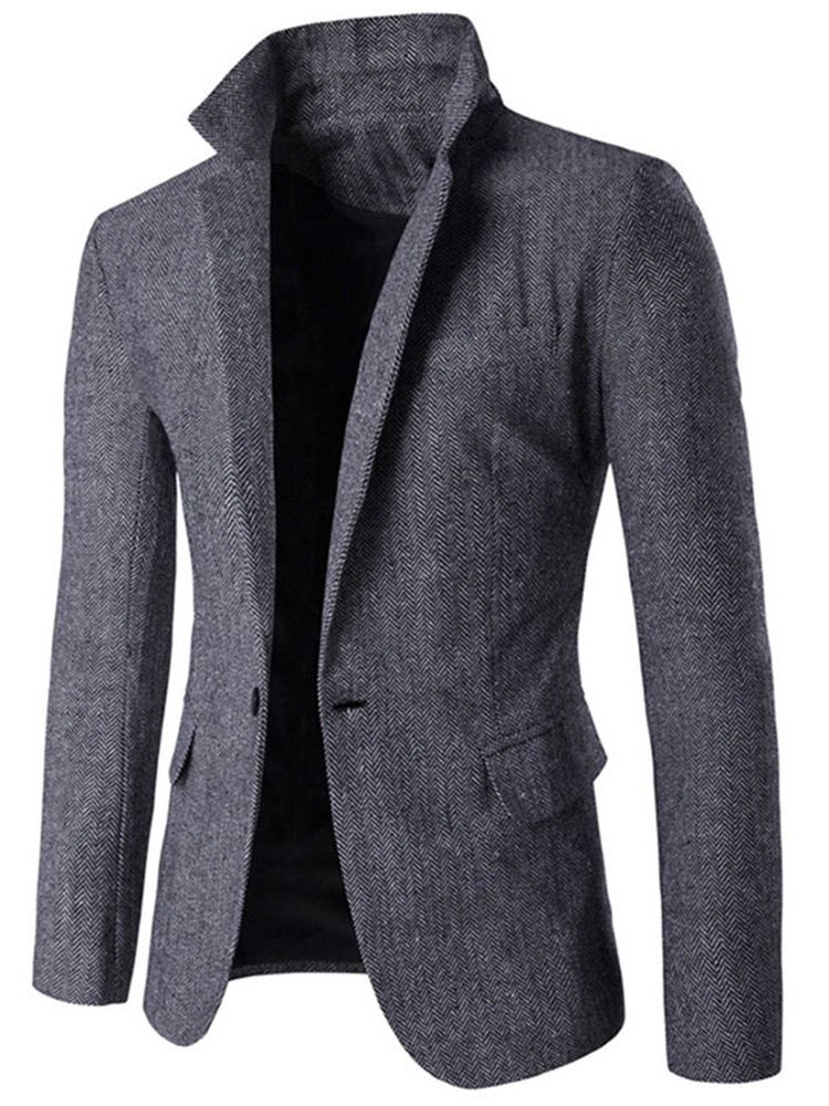 Notched Lapel Slim England Blazer For Menn