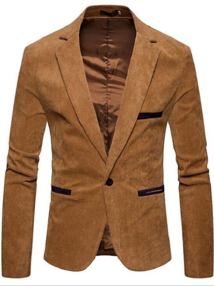 One Button Casual Men Slim Leisure Blazer