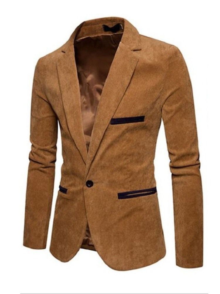 One Button Casual Men Slim Leisure Blazer