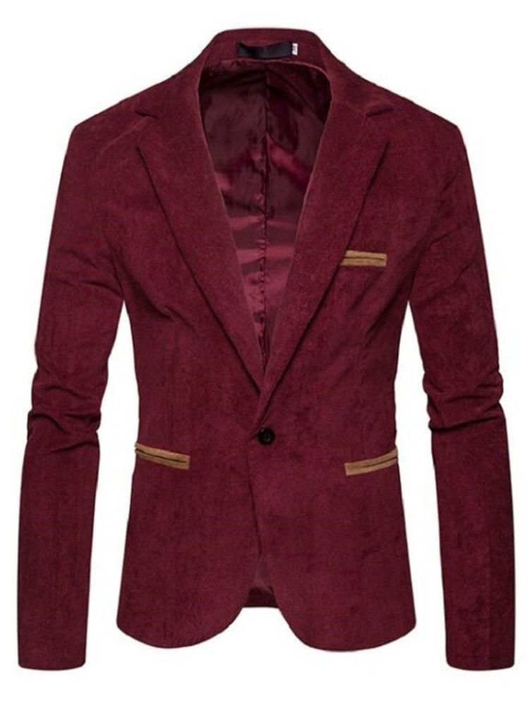 One Button Casual Men Slim Leisure Blazer