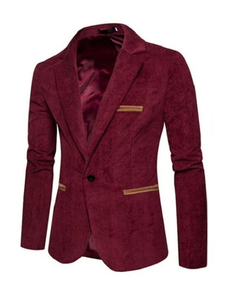 One Button Casual Men Slim Leisure Blazer