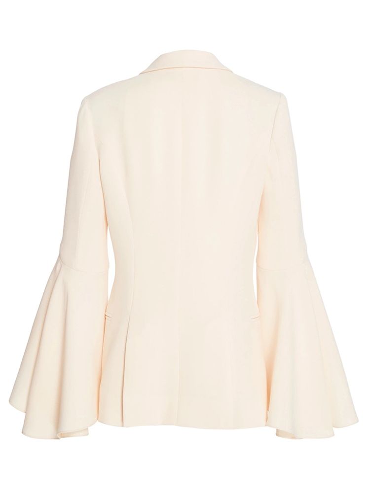 Ruffles For Kvinner En Knapp Vanlig Blazer