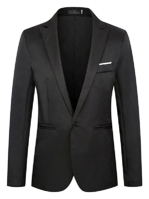 Slim Casual Plain Menns Blazer