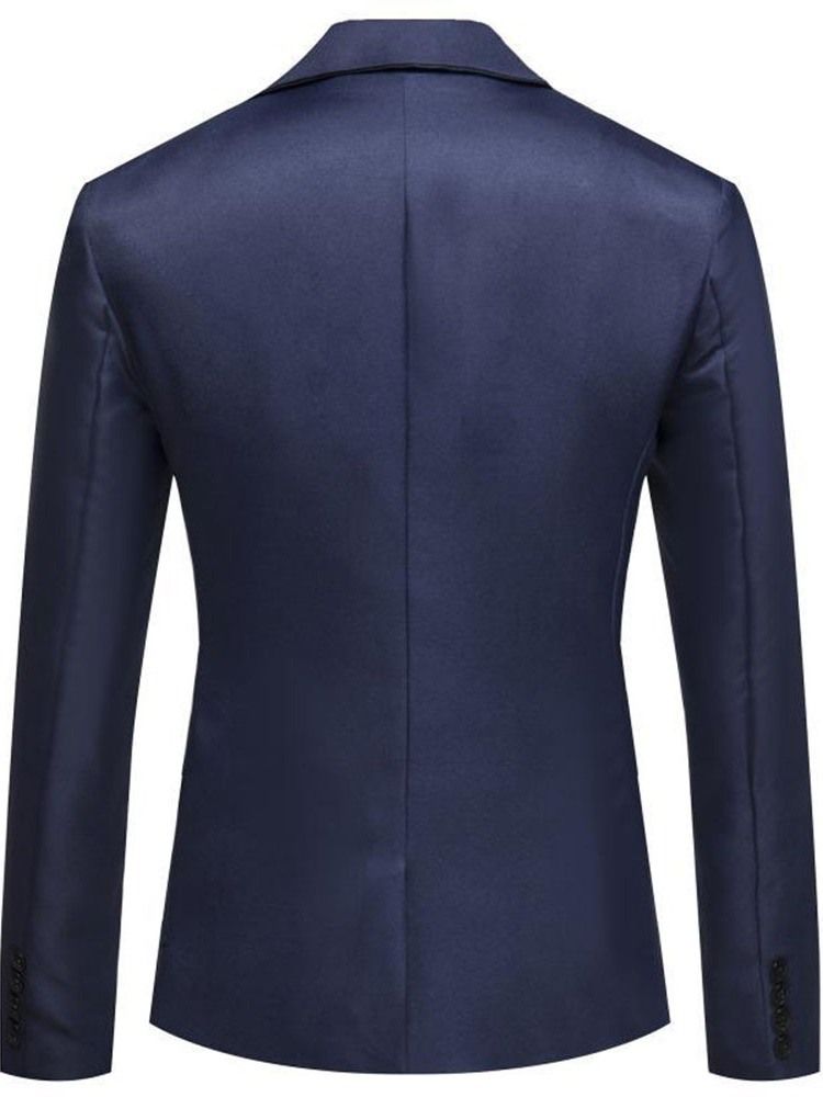 Slim Plain Notched Lapel Blazer For Menn