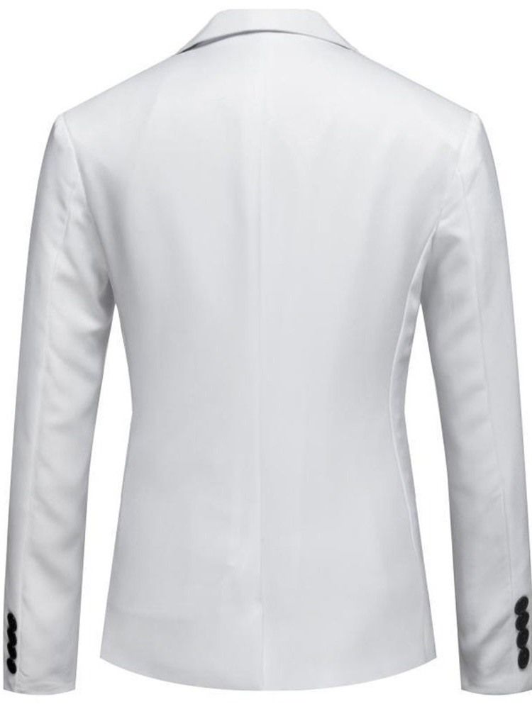 Slim Plain Notched Lapel Blazer For Menn