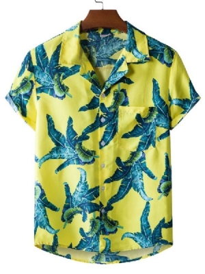 Lapel Floral Print Single-breasted Summer Summer Shirt