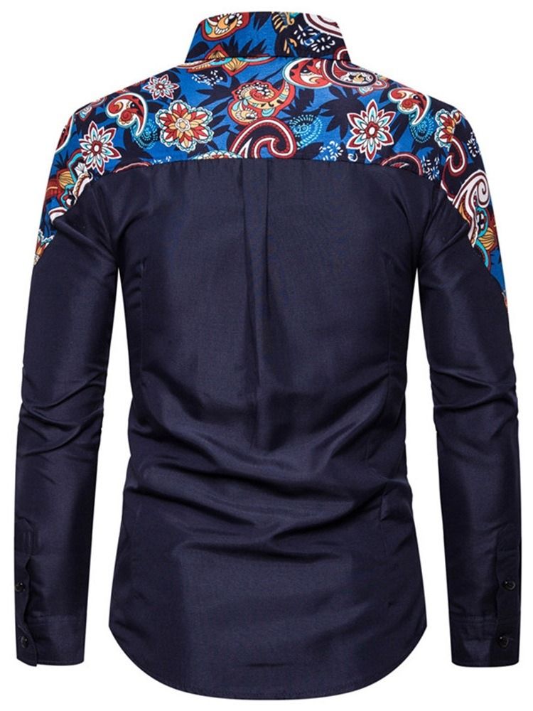 Print Floral Casual Singleshirt For Menn