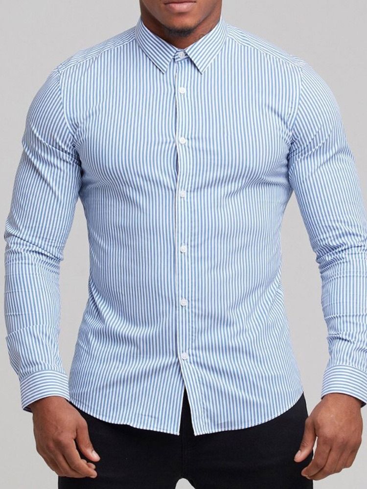 Revers Casual Button Single-breasted Herre Shirt