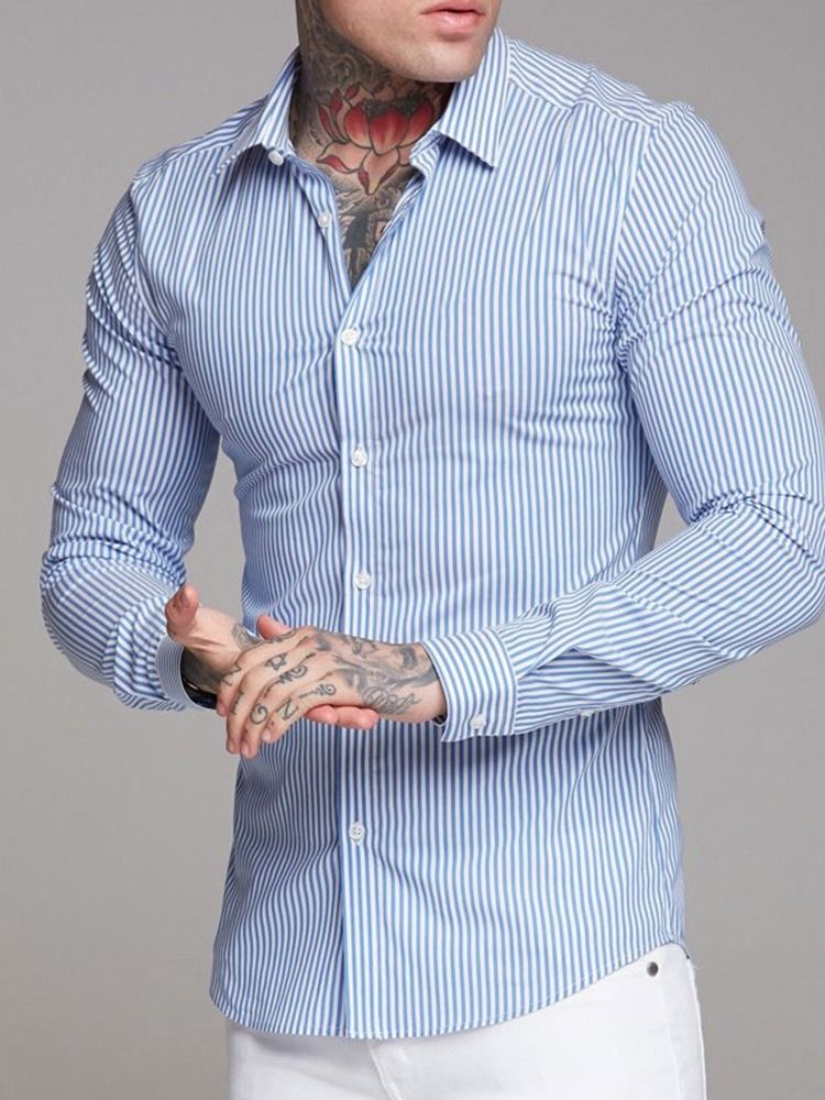 Revers Casual Button Single-breasted Herre Shirt