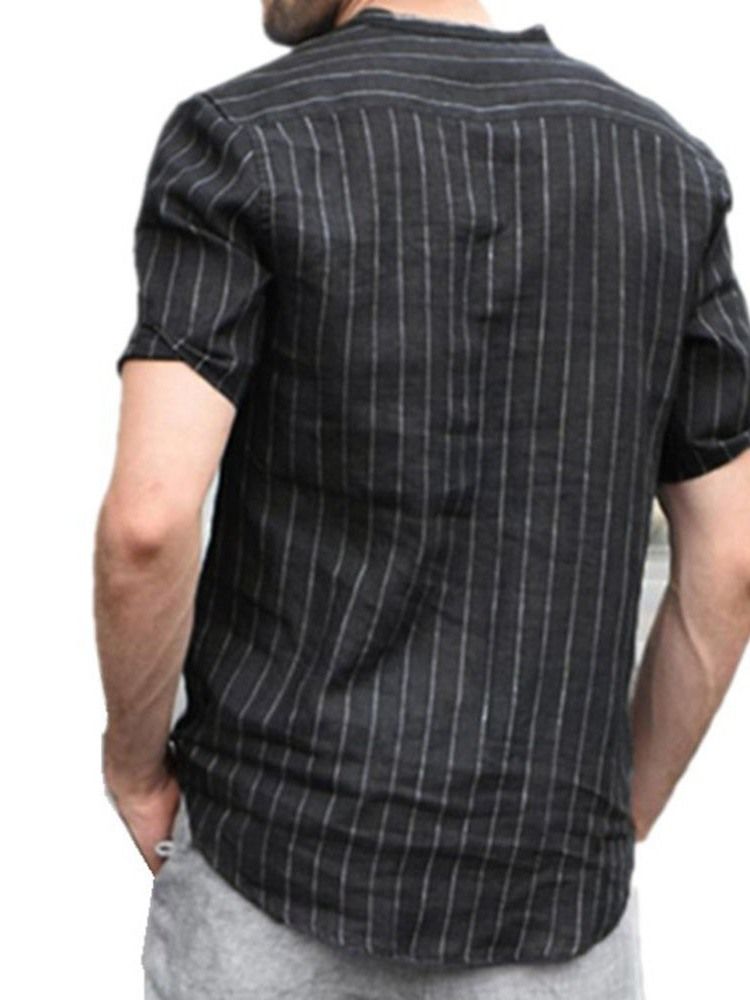 Stripe Slim Slim Shirt For Menn