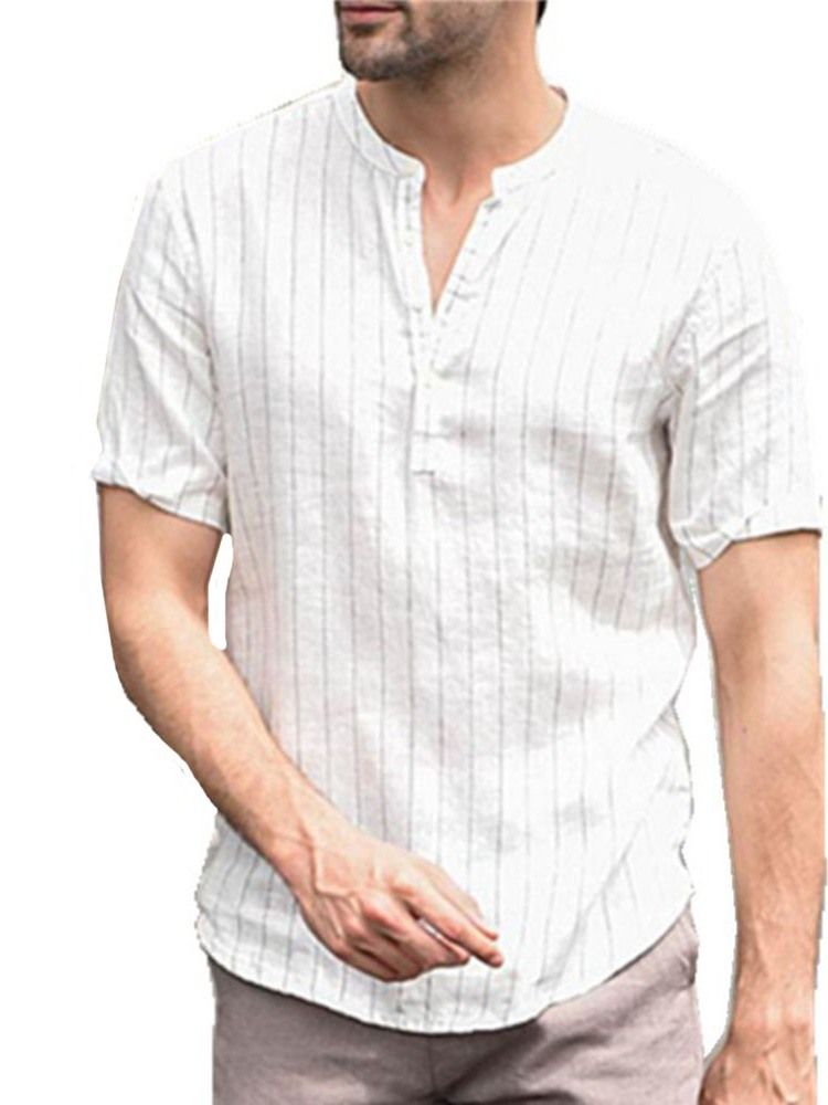 Stripe Slim Slim Shirt For Menn