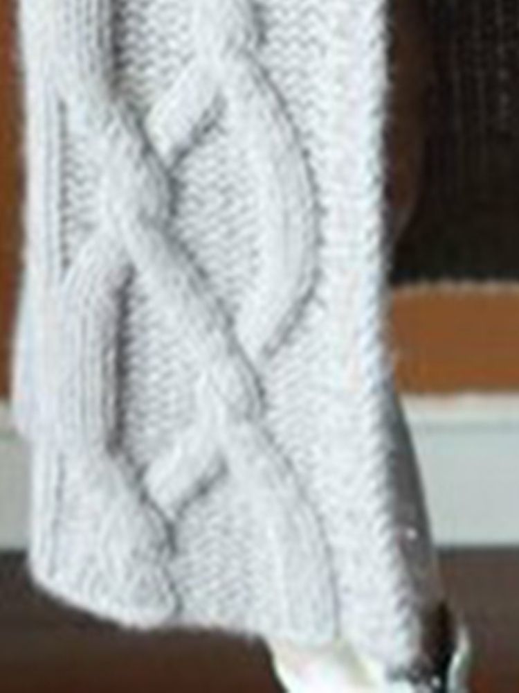 Regular Thick Winter Loose Sweater For Kvinner