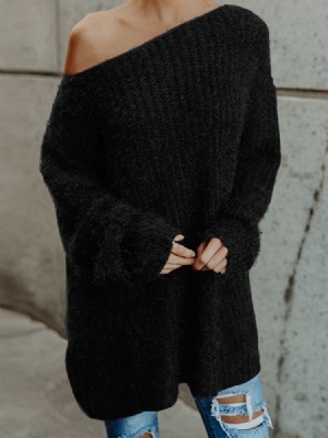 Regular Thin Mid-length Loose Sweater For Kvinner