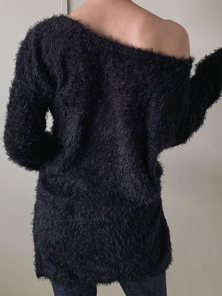 Regular Thin Mid-length Loose Sweater For Kvinner