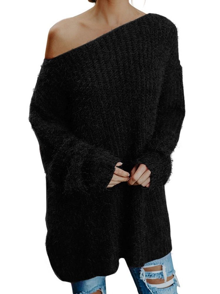 Regular Thin Mid-length Loose Sweater For Kvinner