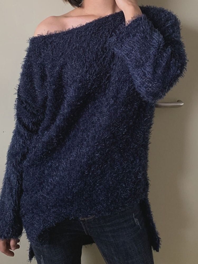 Regular Thin Mid-length Loose Sweater For Kvinner