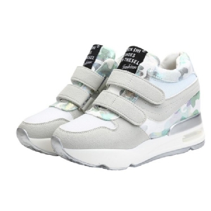 Patchwork Camouflage Platform Velcro-joggesko Til Damer