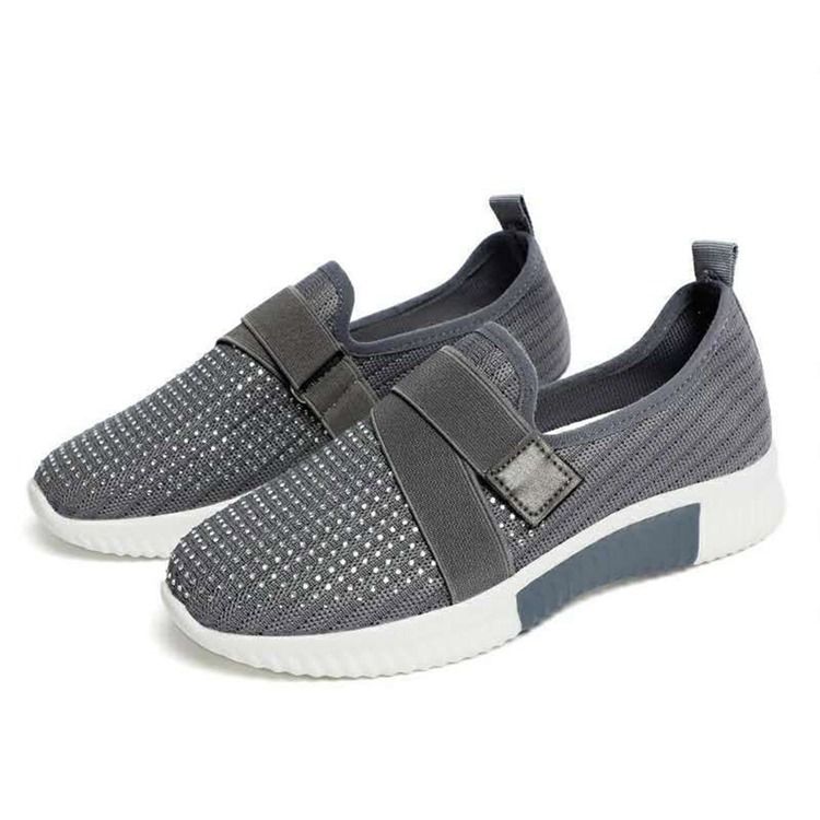 Slip-on Rhinestone Round Toe Casual-joggesko For Kvinner