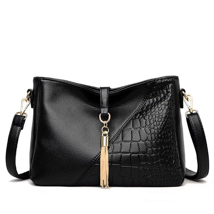 Alligator Embossing Pu Rectangle Crossbody Vesker For Kvinner