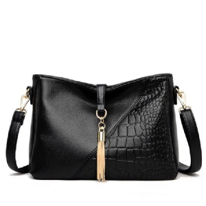 Alligator Embossing Pu Rectangle Crossbody Vesker For Kvinner