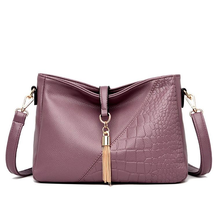 Alligator Embossing Pu Rectangle Crossbody Vesker For Kvinner