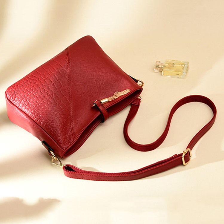 Alligator Embossing Pu Rectangle Crossbody Vesker For Kvinner