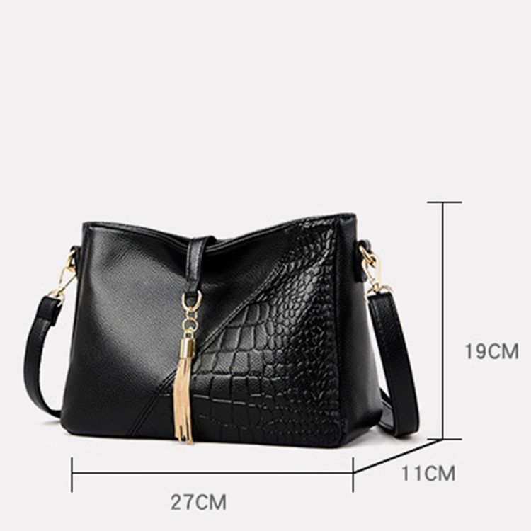 Alligator Embossing Pu Rectangle Crossbody Vesker For Kvinner