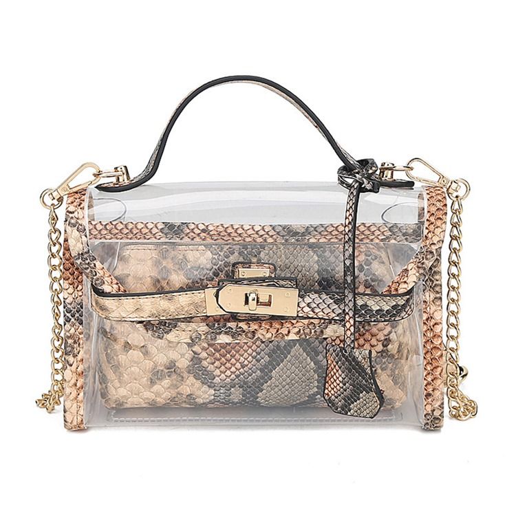 Animal Chain Pvc Crossbody Vesker